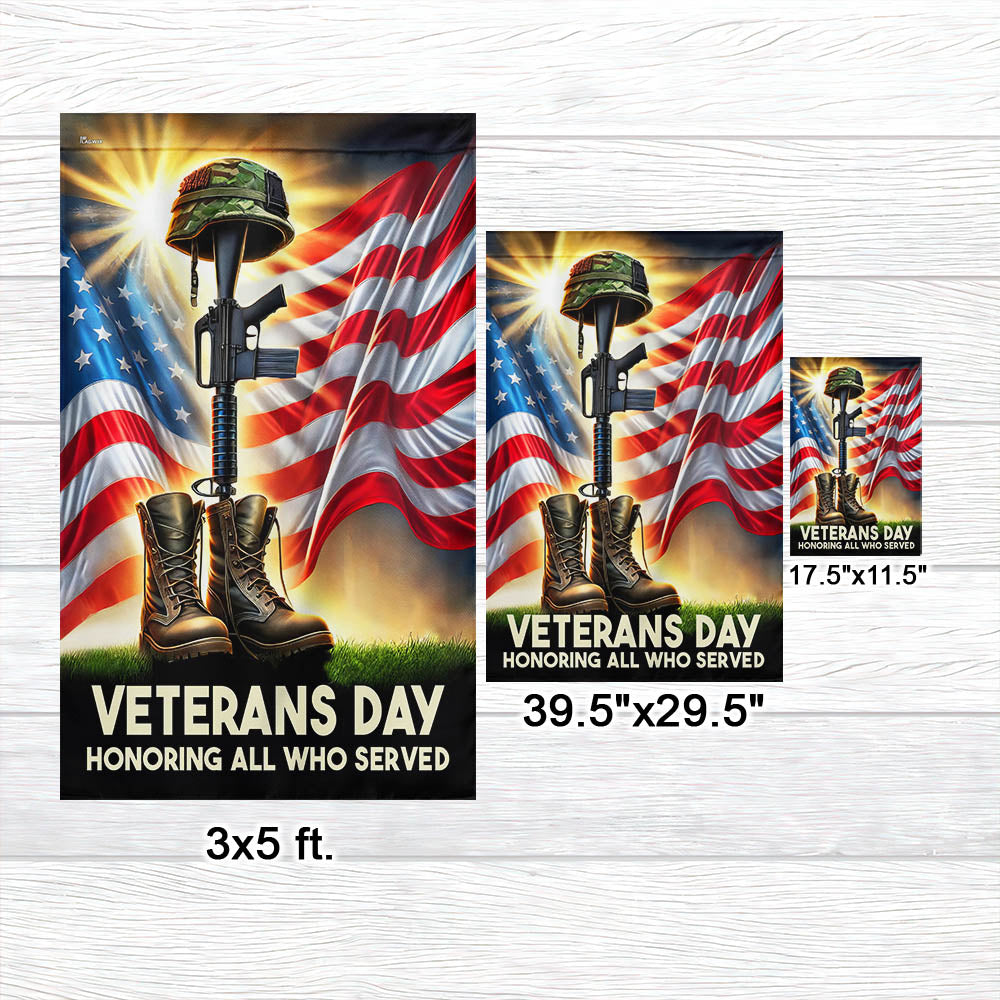 Veterans Day Honoring All Who Served Veteran Boots American Flag MLN3994F
