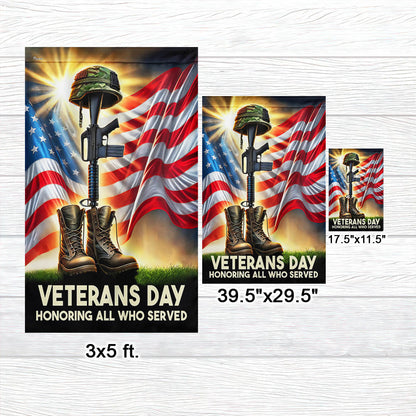 Veterans Day Honoring All Who Served Veteran Boots American Flag MLN3994F