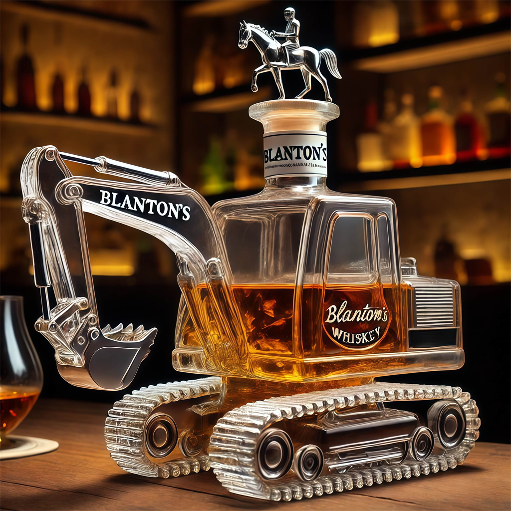 Excavator Whiskey Bottle