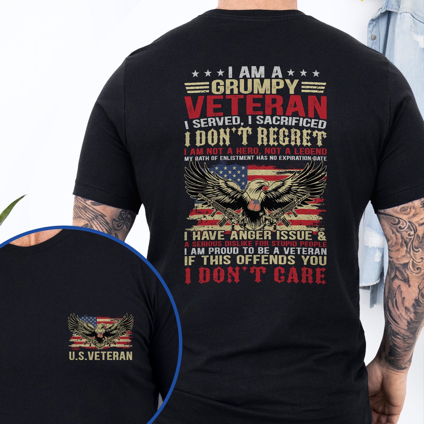 Grumpy Veteran, Proud U.S. Veteran T-Shirt TPT2337TS