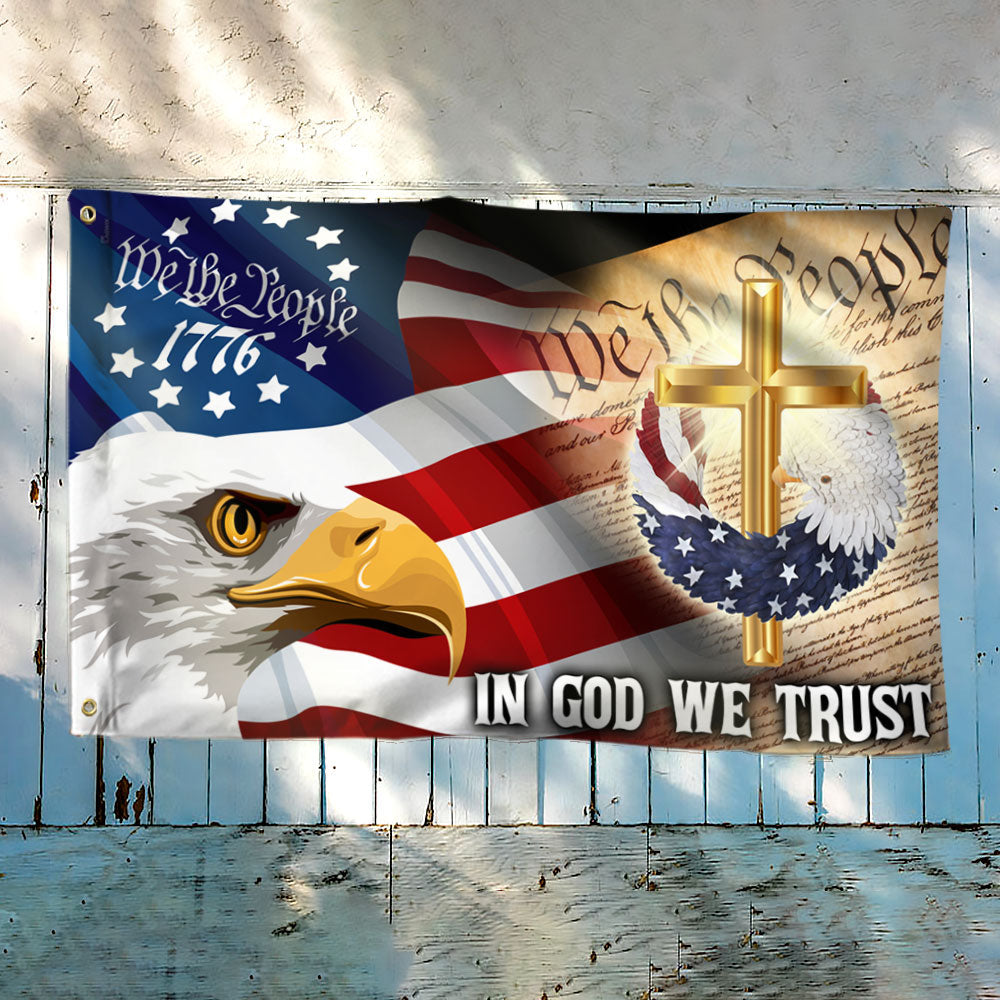 Christian Patriot American In God We Trust Grommet Flag MLN1668GF