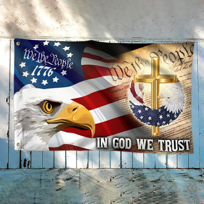 Christian Patriot American In God We Trust Grommet Flag MLN1668GF