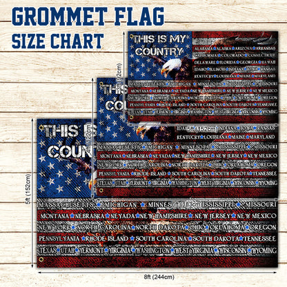American Patriot Grommet Flag Country NNT195GF