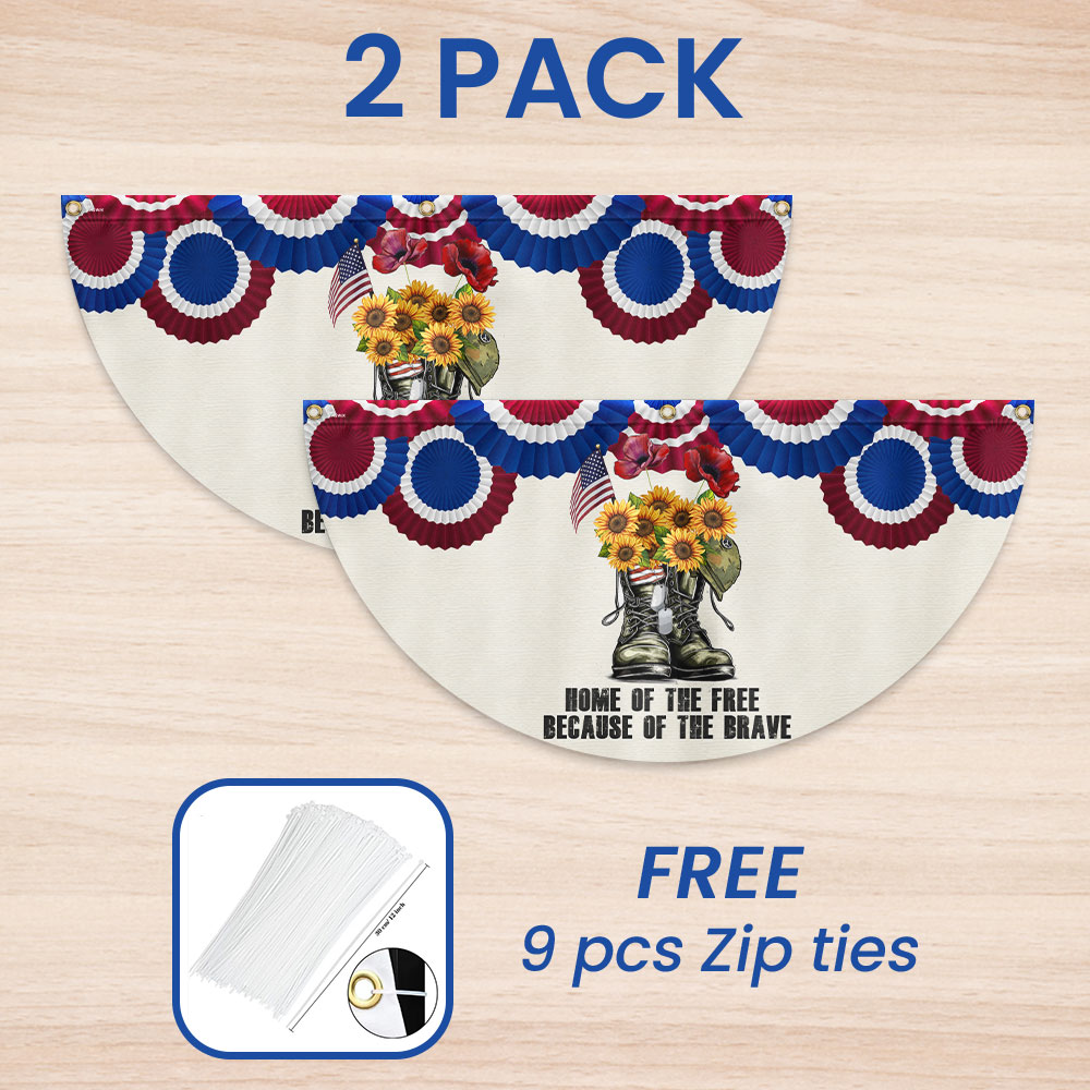 Flagwix American Flag - Memorial Day Veterans, Home Of The Free American Non-Pleated Fan Flag TPT1645FLv1