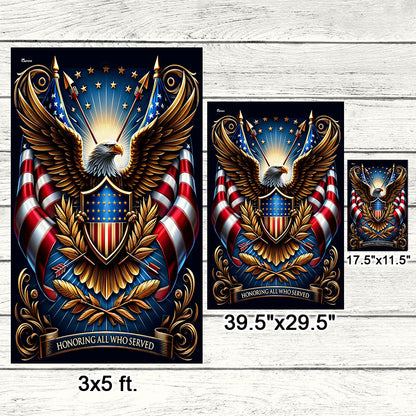 FLAGWIX  Patriot Eagle Veteran Day Honoring All Who Served Flag MLN2476F