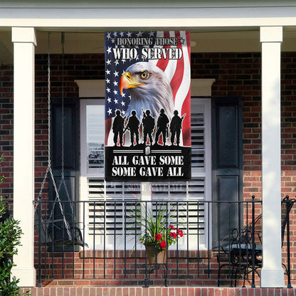 Honoring All Who Served, Veterans Day American Eagle Flag TPT1269F