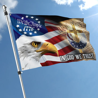 Christian Patriot American In God We Trust Grommet Flag MLN1668GF