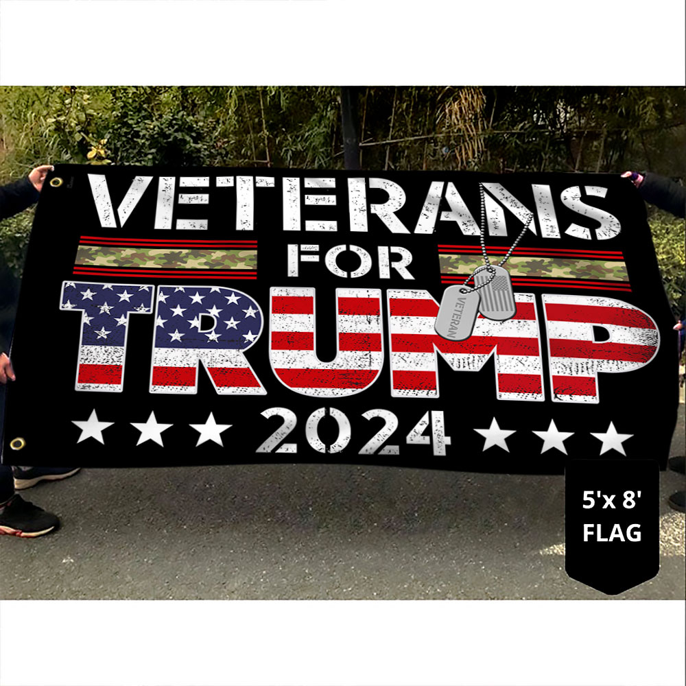 Veterans For Trump 2024 Grommet Flag TQN3522GF