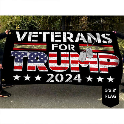 Veterans For Trump 2024 Grommet Flag TQN3522GF