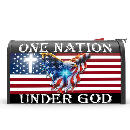 One Nation Under God American Eagle Patriotic Mailbox Cover