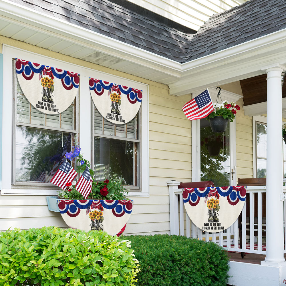 Flagwix American Flag - Memorial Day Veterans, Home Of The Free American Non-Pleated Fan Flag TPT1645FLv1