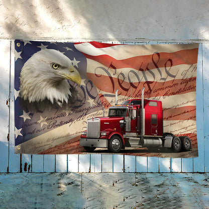 Trucker Flag American Eagle Trucker Grommet Flag TRV1693GF