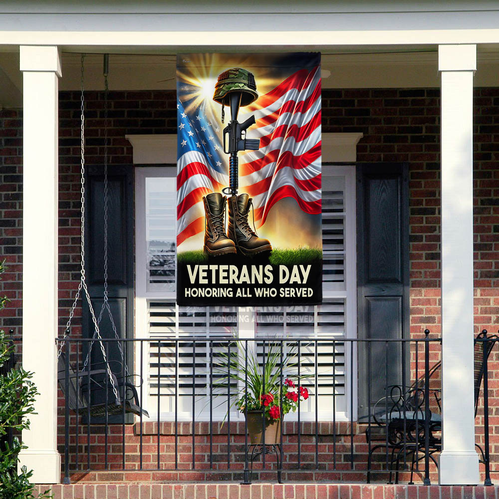 Veterans Day Honoring All Who Served Veteran Boots American Flag MLN3994F