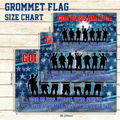 Veteran Grommet Flag God Bless America MLH1936GF