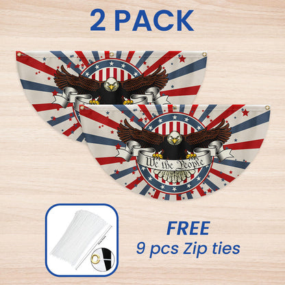 Patriotic Eagle We The People Non-Pleated Fan Flag MLN3419FL