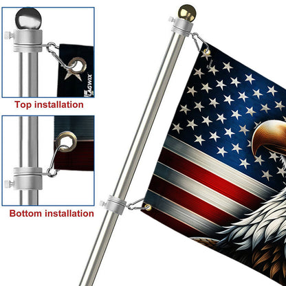 Patriotic Eagle American Grommet Flag TQN2320GF