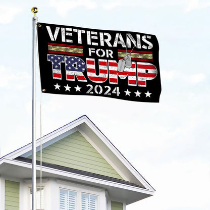 Veterans For Trump 2024 Grommet Flag TQN3522GF