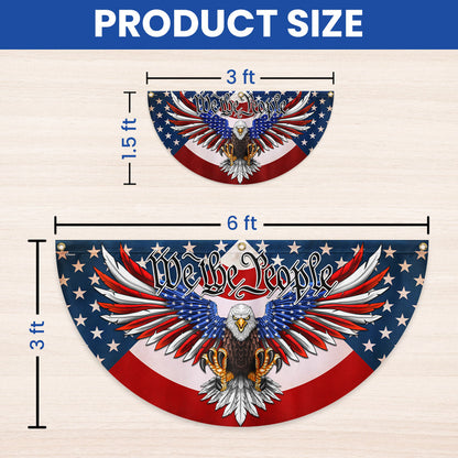 We The People Patriotic Eagle Non-Pleated Fan Flag MLN3356FL