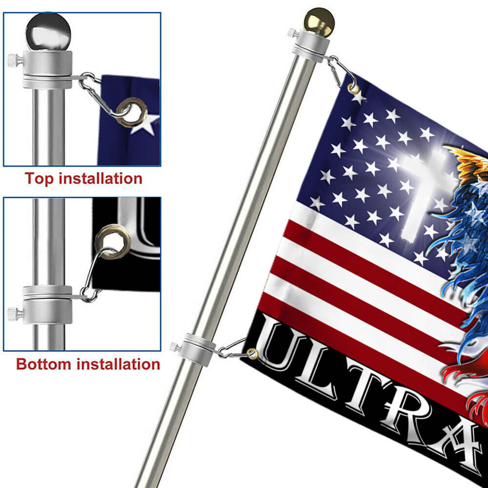 Ultra MAGA American Eagle Grommet Flag THB3602GFv7
