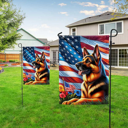 FLAGWIX  Patriot German Shepherd American Flag MLN2633F