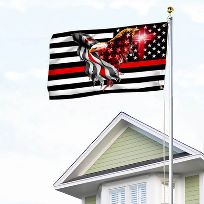 Firefighter Flag The Thin Red Line American Eagle Flag THB3482GFv2