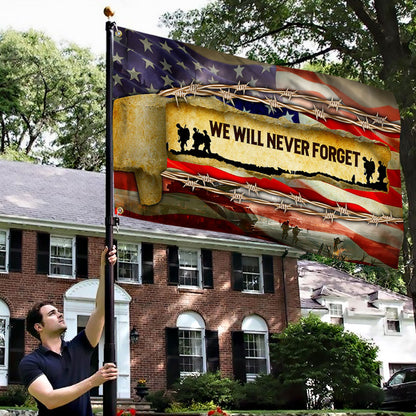 Veteran Grommet Flag We Will Never Forget BNN205GF
