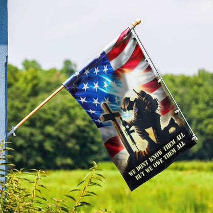 FLAGWIX  Veteran Flag We Don't Know Them All But We Owe Them All MLN2496F