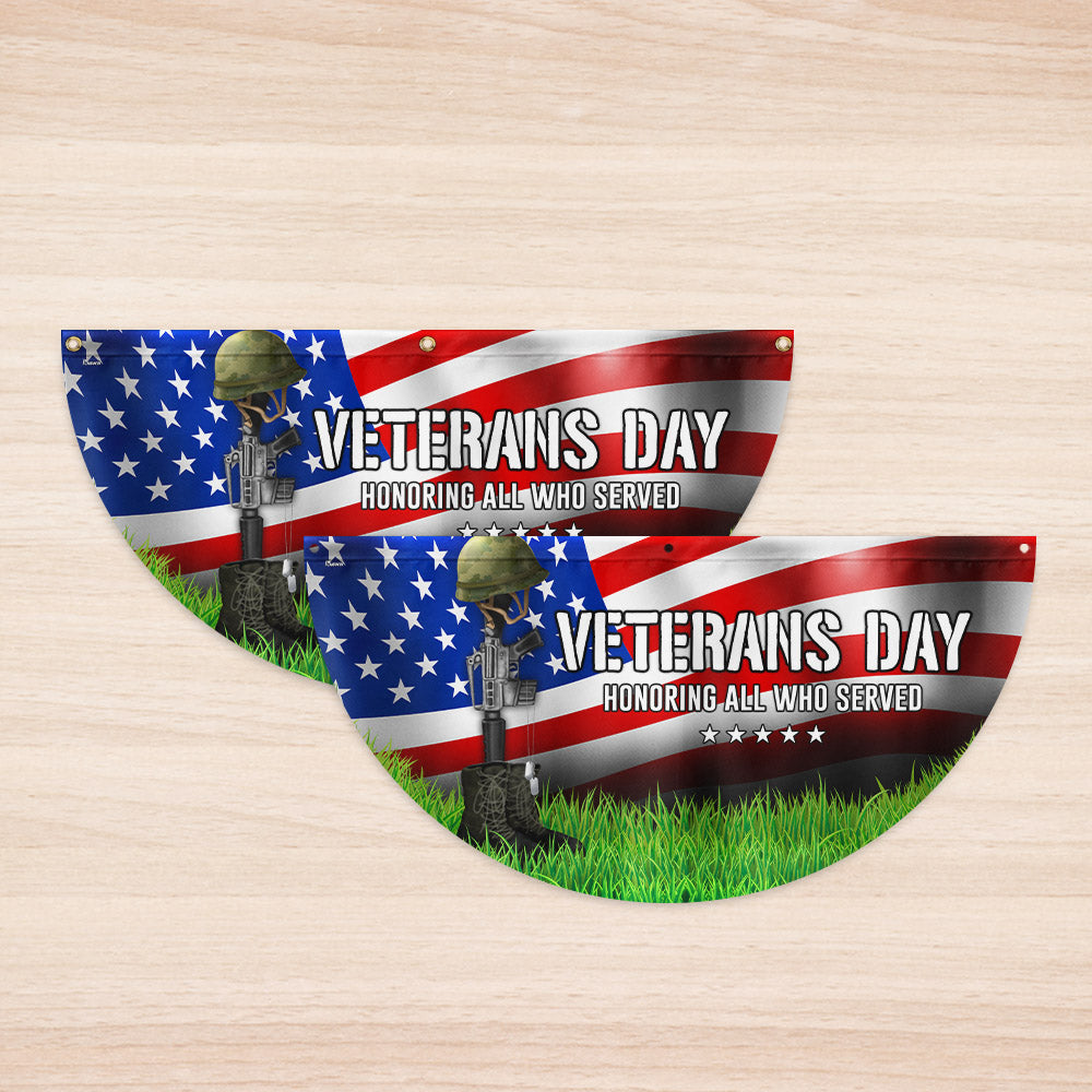 Veterans Day Honoring All Who Served Non-Pleated Fan Flag MLN3986FL
