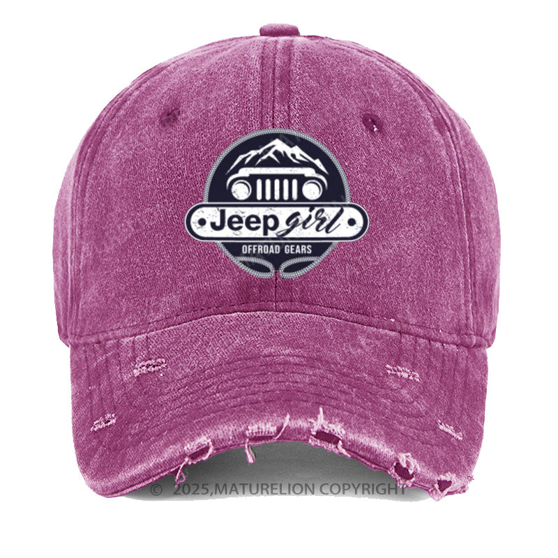 Maturelion Jeep Girl Washed Vintage Cap
