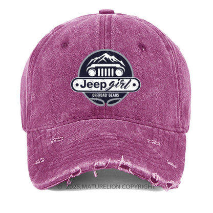 Maturelion Jeep Girl Washed Vintage Cap