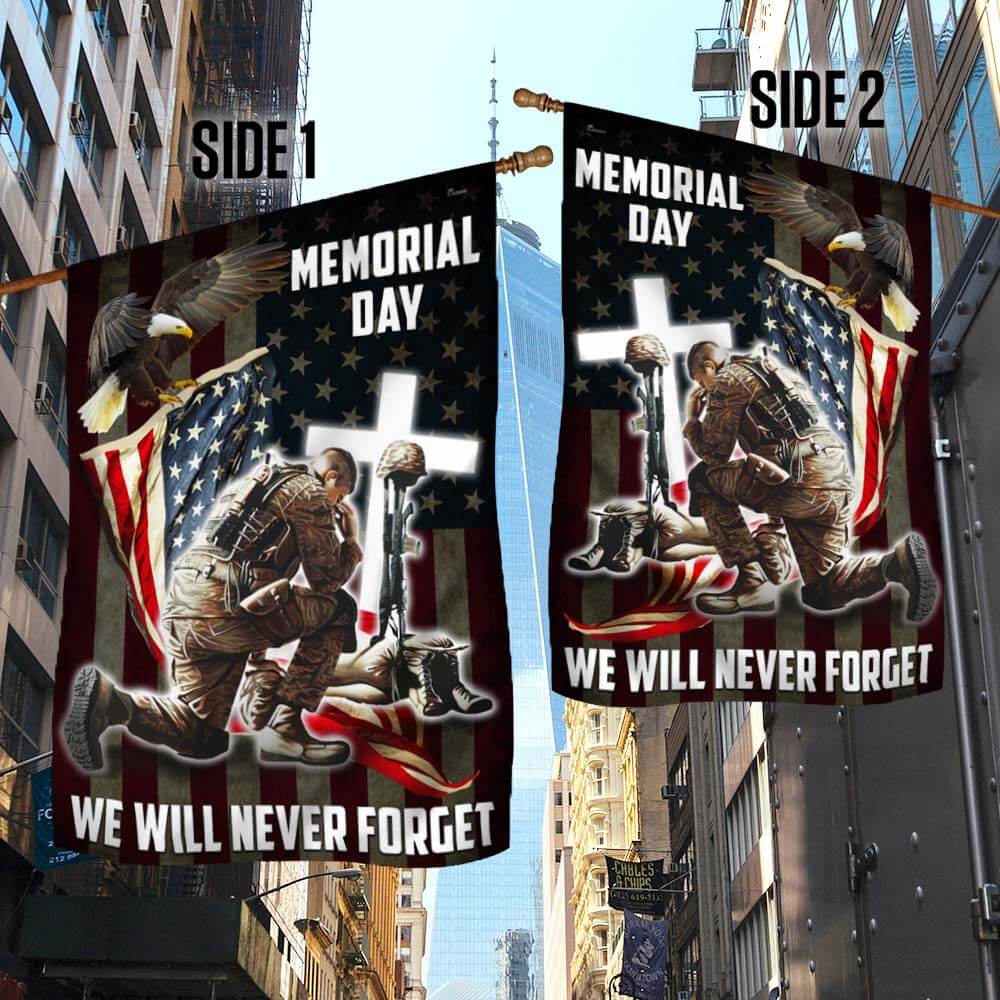 Memorial Day. Remember and Honor Veteran American Eagle Flag TPT776F