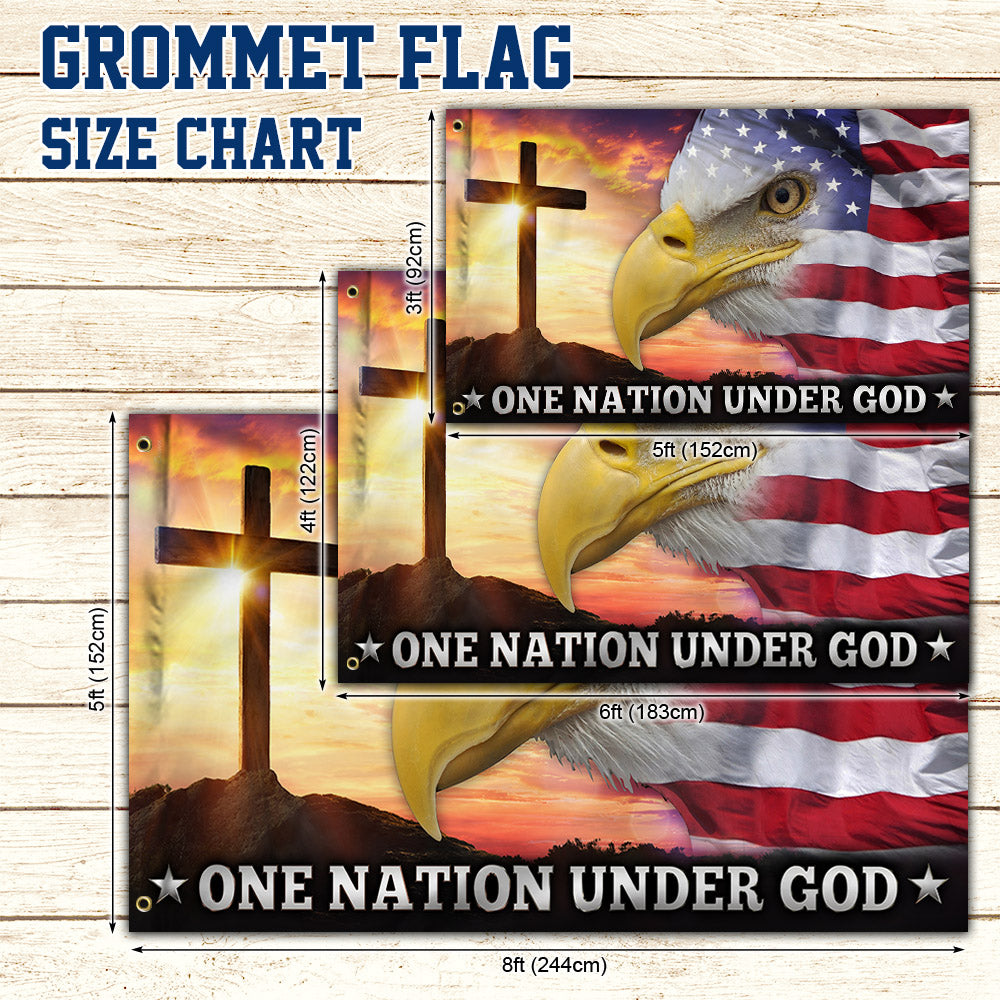 One Nation Under God Grommet Flag TQN234GF