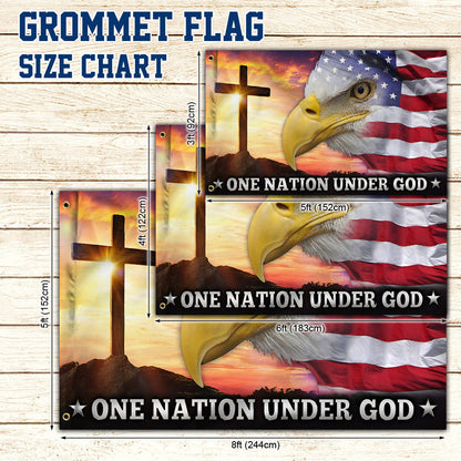 One Nation Under God Grommet Flag TQN234GF