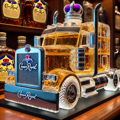 Semi Truck Whiskey Bottle