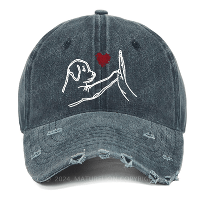 Dog Fist Bump Funny Print Cap (Free Customization)