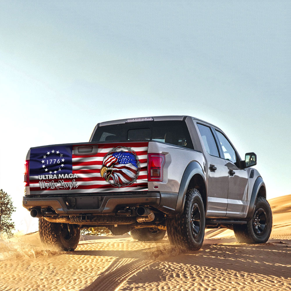 Ultra MAGA We The People Eagle 1776 Tailgate Decal Sticker Wrap TQN145TD