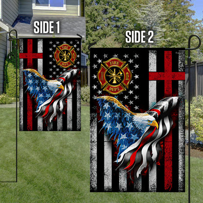 Firefighter, Christian Cross, American Eagle US Flag TPT80F