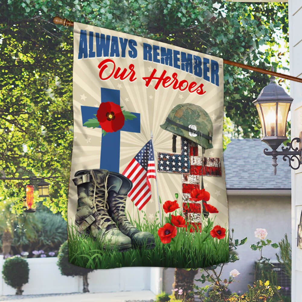 Memorial Day Remember Soldiers Always Remember Our Heroes Veteran Flag MLN1293F