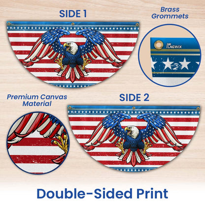 Patriotic Eagle American Non-Pleated Fan Flag MLN3392FL