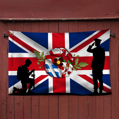 UK Armed Forces Day Veterans Day Grommet Flag PHB33PMN