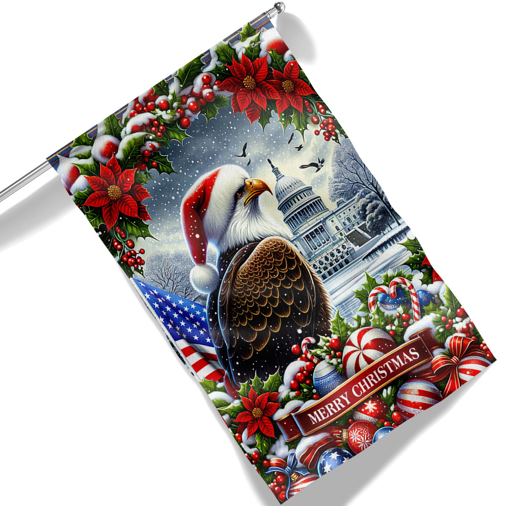 Patriotic Eagle Christmas American Flag TQN2001F