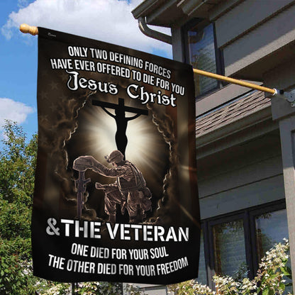 Jesus Veteran Flag Jesus Christ and The Veteran Flag TRV1690F