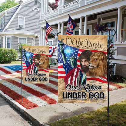 Lion Of Judah Jesus God Patriot One Nation Under God Flag MLN1447F
