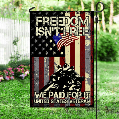 Veteran Flag Freedom Is Not Free BNV385F