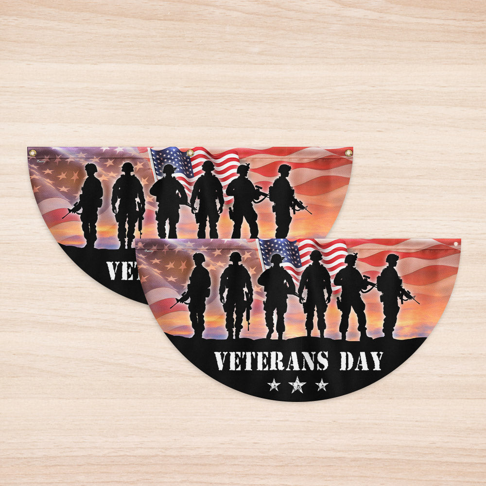 Veterans Day Honoring All Who Served Non-Pleated Fan Flag MLN3969FL