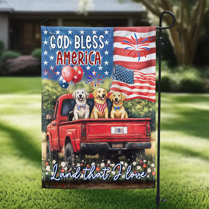 Flagwix American Flag - God Bless America Happy 4th july Independence Day Patriot Dog American Flag NNT72TTH
