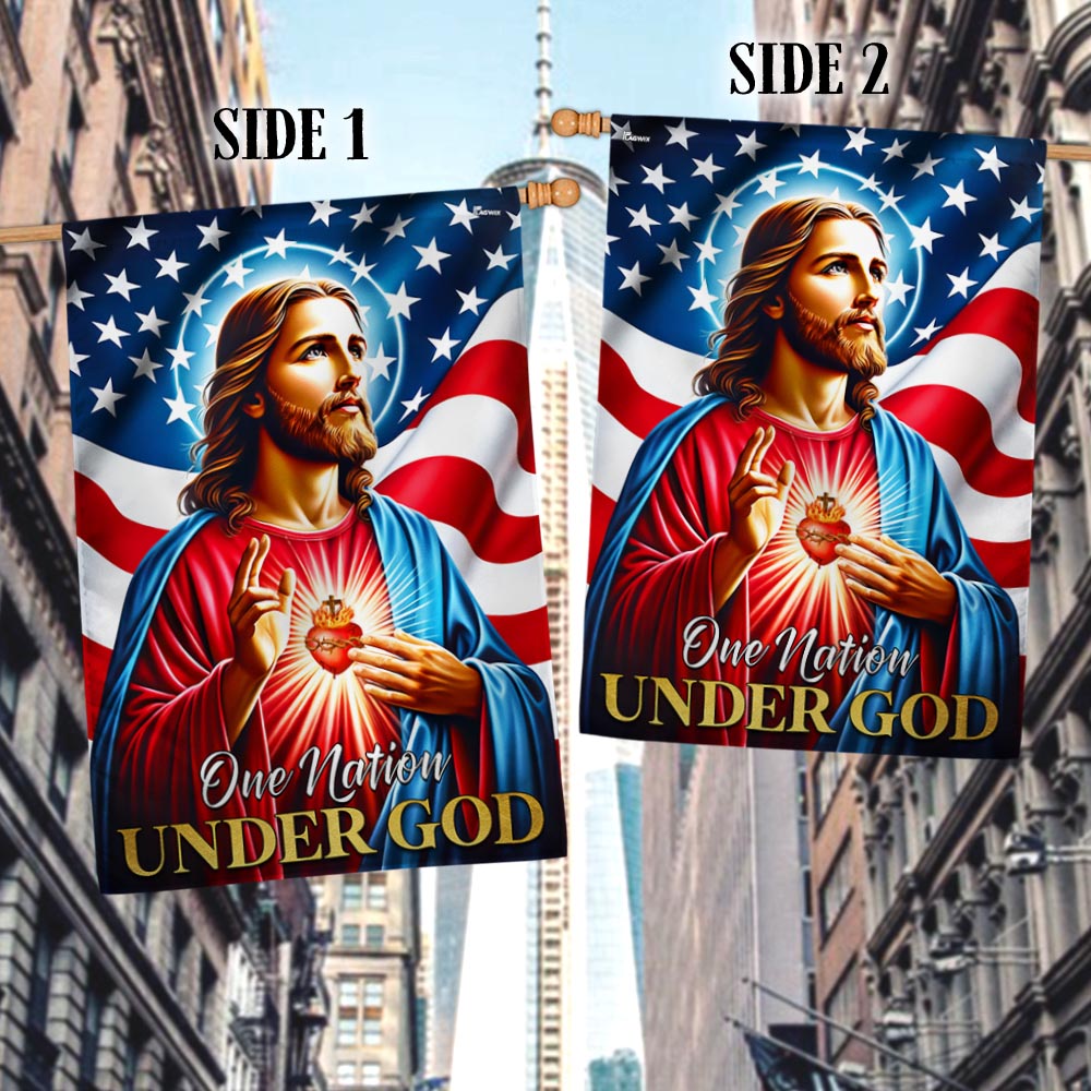 FLAGWIX  Jesus Christ American Flag One Nation Under God Flag MLN2290F