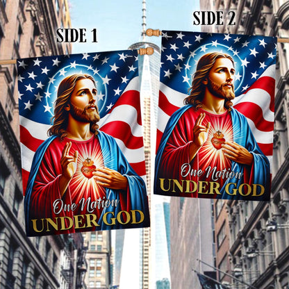 FLAGWIX  Jesus Christ American Flag One Nation Under God Flag MLN2290F