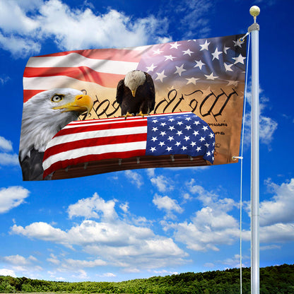 Flagwix American Flag - Patriotic Eagle, We The People, American Memorial Grommet Flag TPT861GF