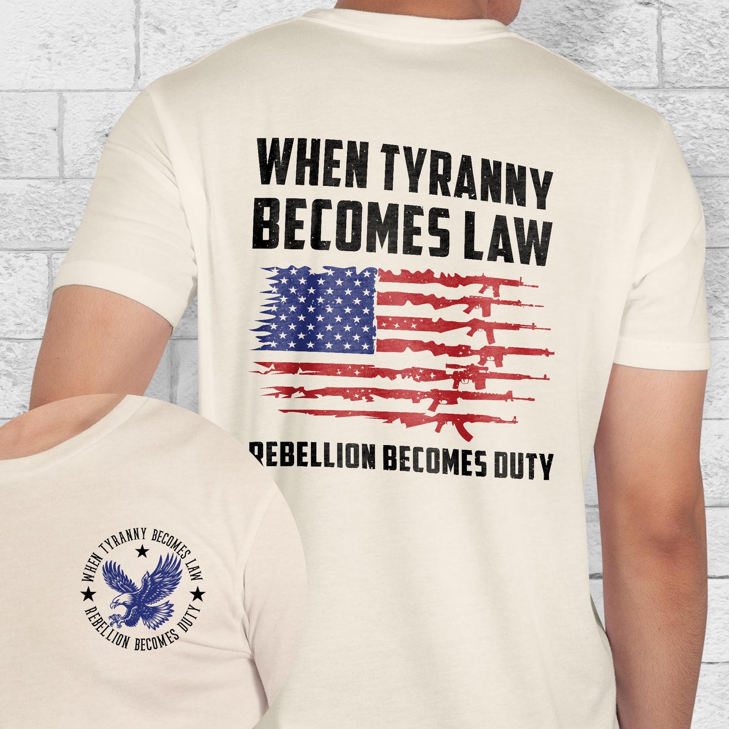 When Tyranny Becomes Law Rebellion Becomes Duty T-Shirt MLN3116TS